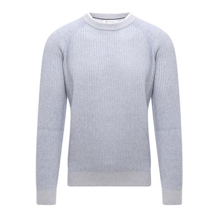 Brunello Cucinelli, Knitwear Blauw, Heren, Maat:M