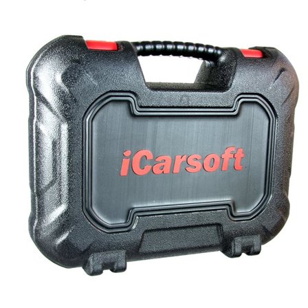 Kova säilytyskotelo, jossa on iskunkestävä suojaus iCarsoft-autodiagnostiikalle