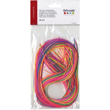 30 FLUOSKULOR FÖR SCOUBIDOUS - 80 CM