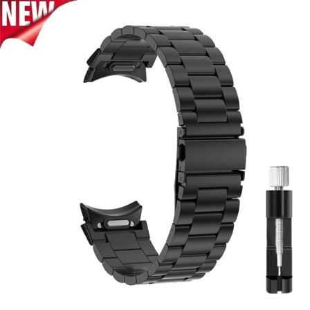 Metallrem för Samsung Galaxy Watch 6 5 4 40mm 44mm Armband Enklicksfäste för Galaxy Watch 6 Classic