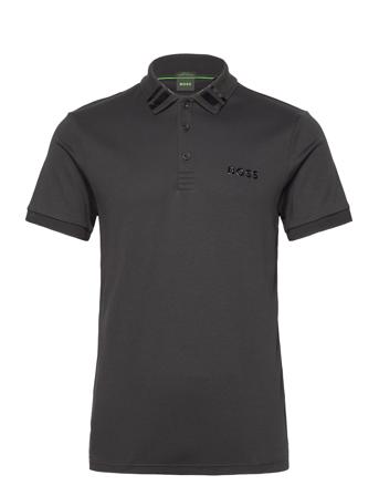 Paule Mirror Polos Short-sleeved Svart BOSS*Betinget Tilbud