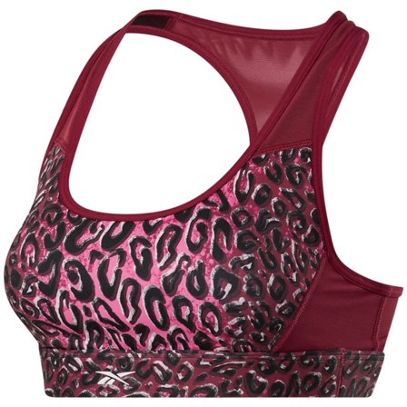 Reebok Women's Lux Racer Padded Sports Bra Women undergarment Red M