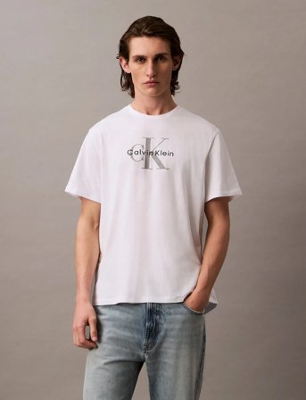Calvin Klein Jeans Ss Hero Monologo Tee 20S - White - L