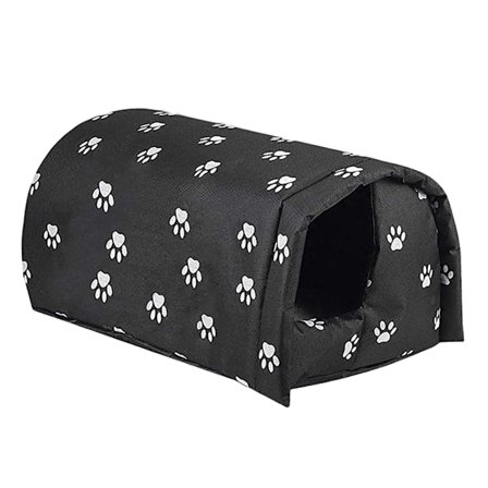 Vandtæt Udendørs Kattehus Varmeste Udendørs Kattehus Vaskbart Vejrbestandigt Kæledyrshus Til Herreløse Kæledyr Sort Black{KDO}