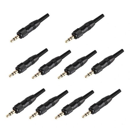 (pow yeah!) 10 stk 3,5 mm Stereo Skrue Låsende Lydkontakt for Audio2000S Mikrofon Ekstra Plug Adapter