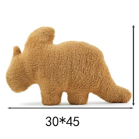 Mub- Kawaii blød plys bamse fyldt dyr dinosaur kylling nugget dukke plys legetøj dino kylling nugget plys legetøj til pige dreng 4