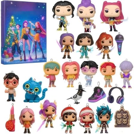 Joulukalenteri 2025, 24 päivän joulun odotus -kalenteri, 2D-joulukoristeet, avaimenperä-odotuskalenterit, koristeet aikuisille lapsille pojille 