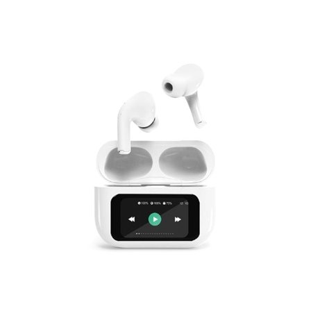 TWS In-Ear Bluetooth-headset med LCD-display och aktiv brusreducering - Vit