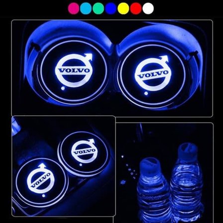 2X Volvo logotyp LED mugghållare bottenplatta