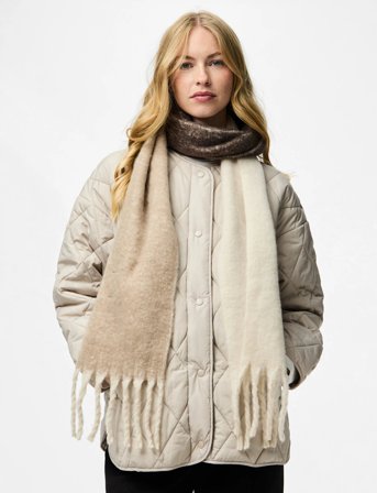 Pieces Pcbea Narrow Long Scarf Noos Bc - Beige - ONE SIZE