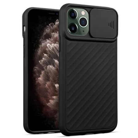 Iphone 12 Pro - Stötdämpande Smidigt Skal Med Kamera Skydd Svart