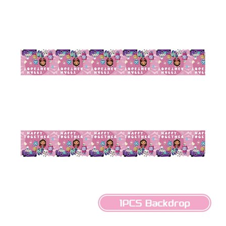 Gabby Dukkehus Fødselsdagsfest dekorationer Bordservice Stickers Popcorn Box Service Pink Balloner Fest favoriserer børns fødselsdag