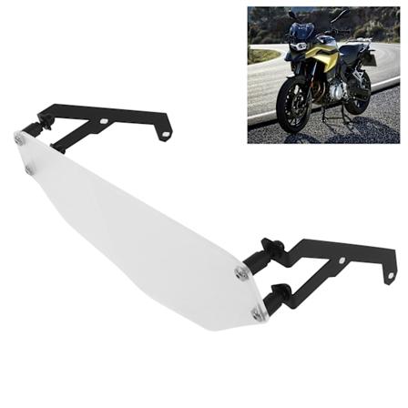 Motorcykel Frontstrålkastargrill Skyddsskydd Ersättning för F750GS 2018‐2019 Akryl Transparent