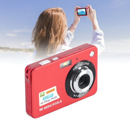 4K 48MP digitalkamera anti-shake 8x zoom digitalkamera med 2,7-tums LCD-skärm C3 48 röd