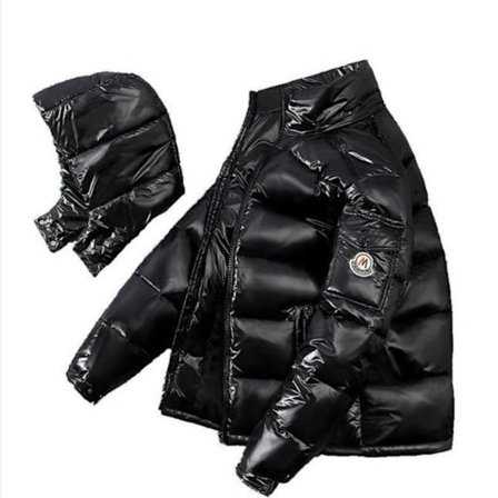 Skinnende kort vaskbar herrejakke for par i samme stil, trendy tykk bomullsjakke