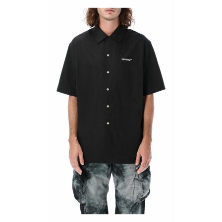 Off White, Short Sleeve Shirts Zwart, Heren, Maat:M