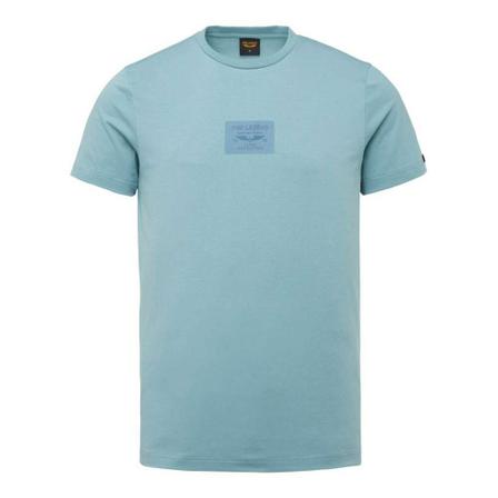PME Legend Short sleeve r-neck cotton elastan t-shirt , Blauw , Heren , Maat: M