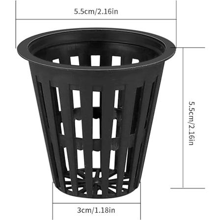 ACY 50 stk. Hydroponiske Plastikkurve Mesh Hydroponiske Plantepotter Plantevækstkurve a