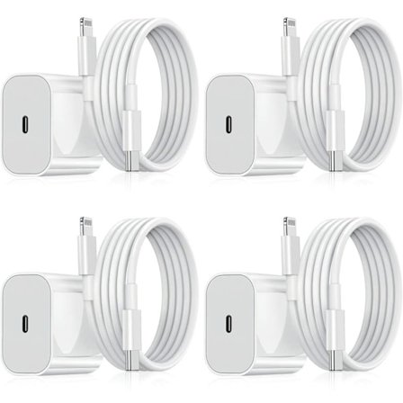 iPhone-laturi - Pikalaturi - Adapteri + kaapeli 20W USB-C valkoinen 4-pakkaus iPhone (NT) 4-pakkaus iPhone 4-pakkaus iPhone iPhone 4-pakkaus