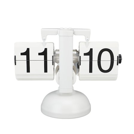 (Hot sale extension 31152300036) Europeisk stil 304 rostfritt stål automatisk blädderklocka retro enkel hem vardagsrum bordsklocka