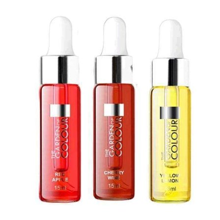 3-pack - Nagelbandsolja - Äpple, Körsbär, Citron - 15ml