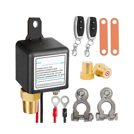 12V 250A Universal Batteriafbryder Relæ Integreret Trådløs Fjernbetjening Afbryd Isola