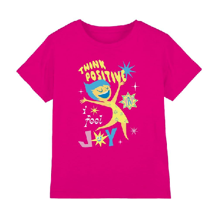 Insidan Ut 2 Barn/Kids Tänk Positivt Glädje T-Shirt 3-4 År