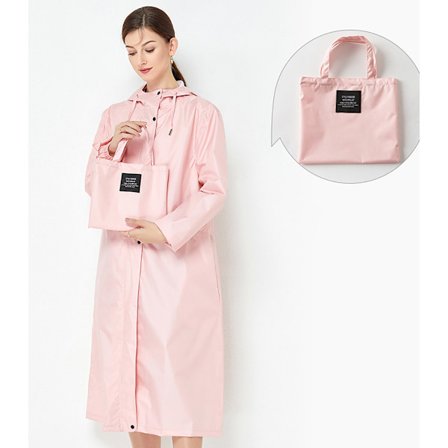 Trendy vindjakke regnjakke, lett og pustende, ensfarget rosa pink XL