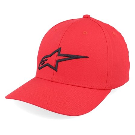 Alpinestars - Rood flexfit Cap - Ageless Curve Red/Black Flexfit @ Hatstore