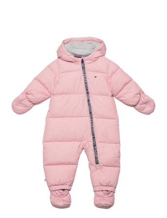 Baby Branded Zip Skiisuit Outerwear Coveralls Snow/ski Coveralls & Sets Lyserød Tommy Hilfiger