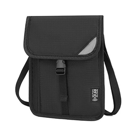 Reisepung Halslommebok Passholder Organizer RFIDS-blokkerende halsveske