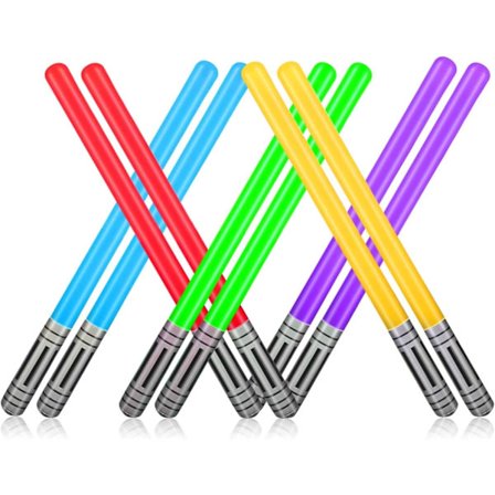 10 stk. oppustelige ballonstjernekrigs lyssværd til fest