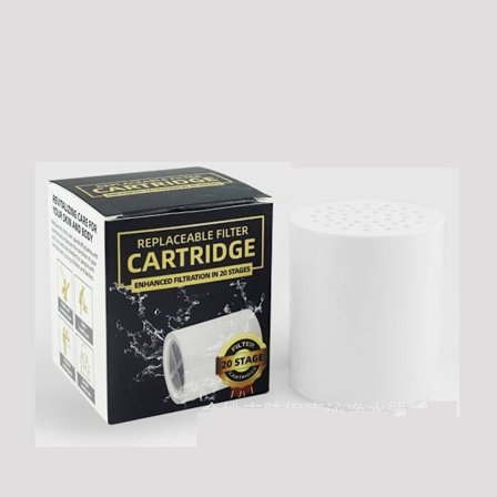 20-stegs duschfilter - en patron - tar bort klor - tungmetaller och andra sediment - vattenmjukgörare med C-vitamin