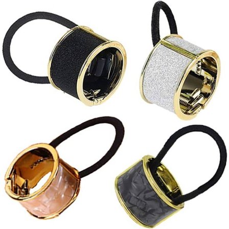 4 stk. Elastiske Hårmanchetter Cirkel Hårbånd Metal Manchetter Velegnet til