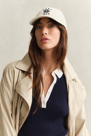 GANT Damen Graphic Cap aus Baumwolltwill (ONE SIZE) Weiß
