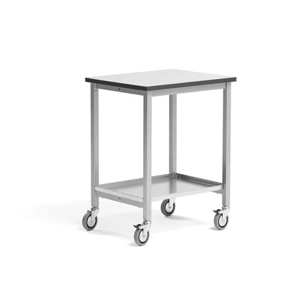 Shelf Trolley MOTION, 600x500x800 mm - Galvanised Mobile Worktop Castors - AJ Products