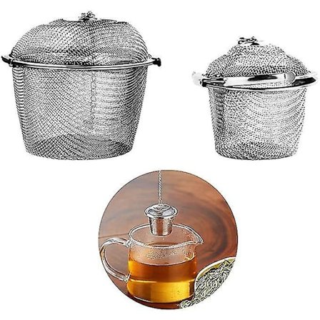 2 stk. Rustfrit Stål Te Bold Net Infuser Filter Diffuser