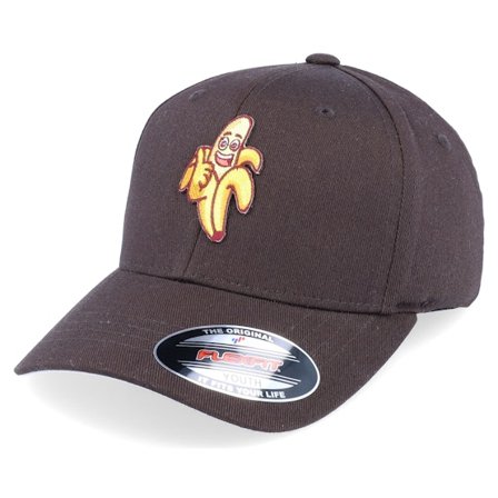 Kiddo Cap - Kids Happy Banana Brown Flexfit Flexfit Brown Cap - @ Hatstore