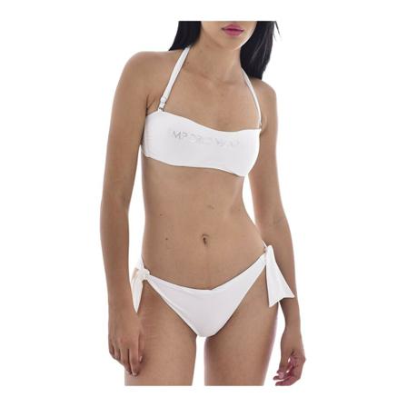 Emporio Armani 2 Pieces Signature Strip Bikini Hvid, Dame