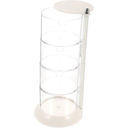 Flerlags Opbevaringsboks Klar Beholder Roterbar Pudderkvast Holder Skønhedsøgs Holder Bordtilbehør