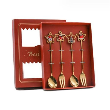 4-pack Jultema Julmotiv Sked och Gaffel Set