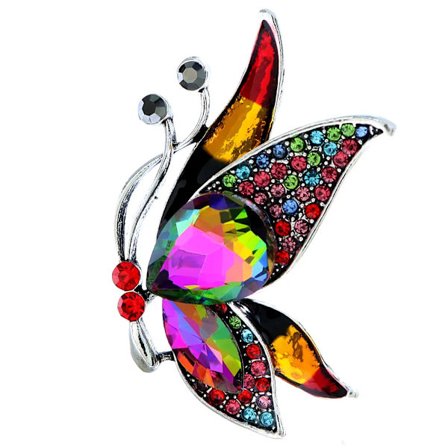 CINDY XIANG Rhinestone Butterfly Brooches For Women Fashion Insect Pin 4 Colors Available Wedding Party Jewelry High Qaulity