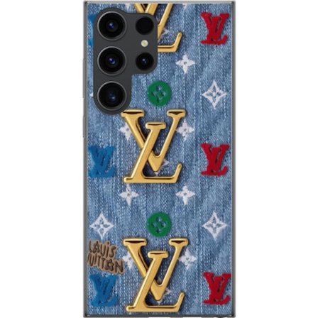 Kompatibel Mobilcover til Samsung Galaxy S24 Ultra LV Mønster Luksus Mode Designer