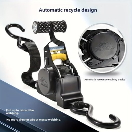 [Kraftig lastestropp] Kraftig lastestropp med automatisk inntrekking, ingen montering nødvendig, fri forlengelse og sammentrekning, perfekt julegave