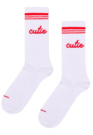 Happy Socks Cutie Sneaker Sock Sockor Unisex Vit 36-40