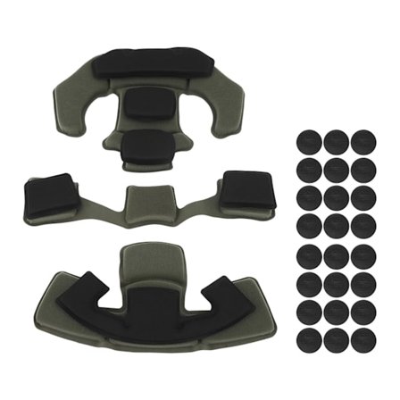 3 stk. Minneskum Pute Beskyttende Svamp Fôr Hjelm Pute Kit for Universal Motorsykkel Scooter Sykkel Sykling Hjelm OD Grønn