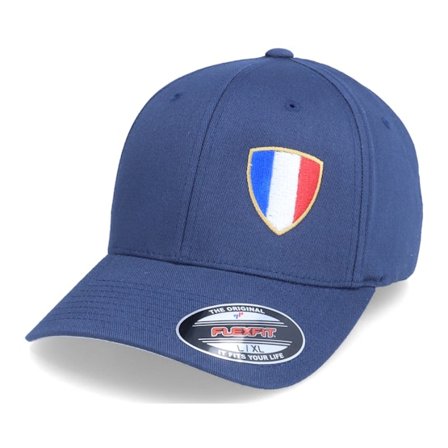 Forza - Modrá flexfit Kšiltovka - France Flag Shield Navy Flexfit @ Hatstore