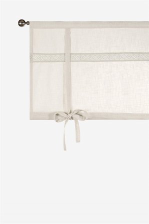 Cellbes of Sweden - Hissgardin med spets Monica - linnebeige - - 160 x 120 cm