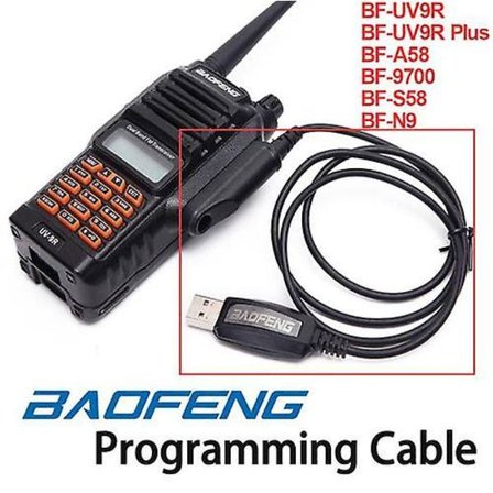 Baofeng Walkie Talkie USB Programmeringskabel CD til UV-9R Plus A58 Radio