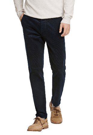 Lindbergh Cropped Corduroy Pants Byxor Herr Blå XS